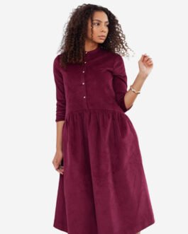 Meena dress maroon